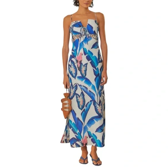 NWT FARM Rio Foliage Maxi Dress Size M - Picture 3 of 11